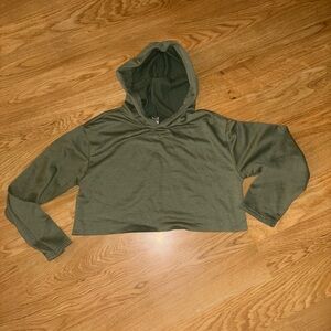 4 for $20 Olive Green Cropped Hoodie